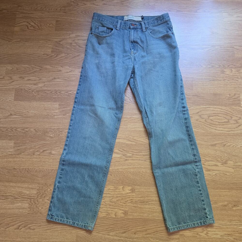Free World Jeans Mens Size 30x30 Straight Blue 100% Cotton Denim Med Wash READ